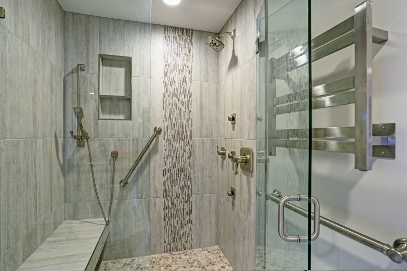 Contemporary Shower with Glass Walls
